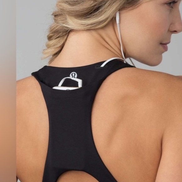 Lululemon Pace Perfect Sports Bra Seawheeze Limited Edition Black/White - Picture 8 of 8